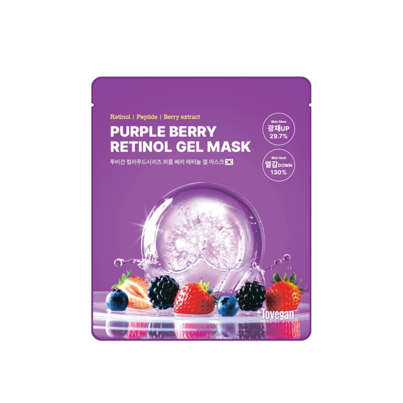 Tovegan Colorfood Series Purple Berry Retinol Gel Mask