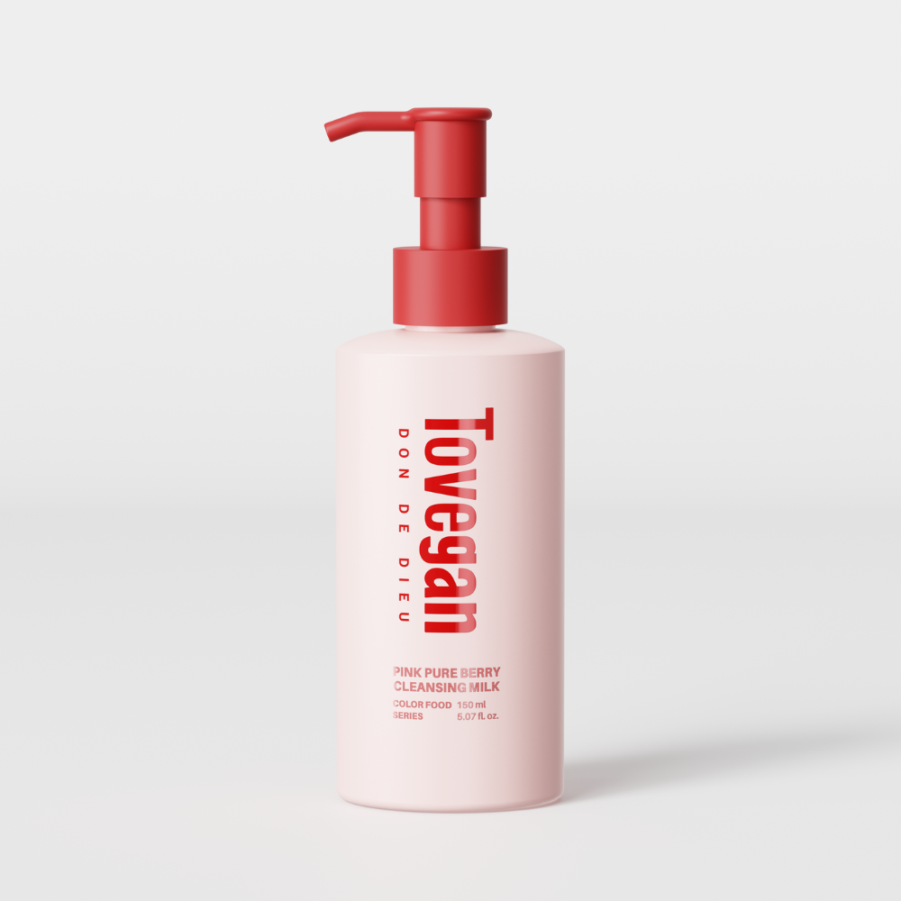 Tovegan Colorfood Series Pink Pure Berry Cleansing Milk